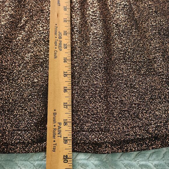 Torrid Metallic Gold Black Skater Mini Skirt Size 2X Pockets - Picture 6 of 10